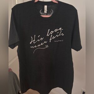Bella Canvas Black Tee with Inspirational Script Size L